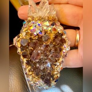 Stunning Handmade Heart Amethyst and Crystal Necklace For Love, Peace, & Harmony